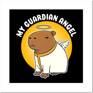 My Guardian Angel Capybara Angel Cartoon Posters and Art